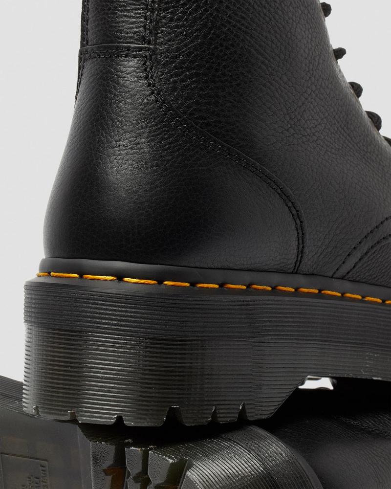 Dr Martens Jadon Pisa Læder Platform Støvler Herre Sort | DK 557WNB